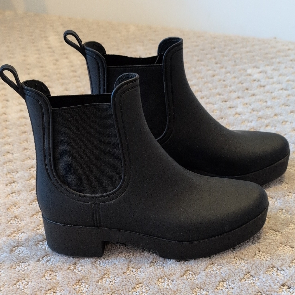 Jeffrey Campbell Black Rubber Lug Boots